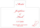 Personalized Love Swirly Rectangle Wine Wedding Label 4.25x3